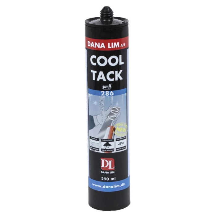 Danalim Cool Tack 286 montagelim rød 290ml