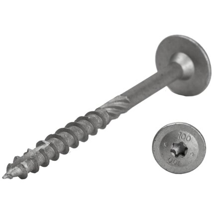 Træskrue m/skive & cutspids C3 TX40 8,0×50, pk/100