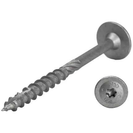 Træskrue m/skive & cutspids C3 TX40 8,0×50, pk/100