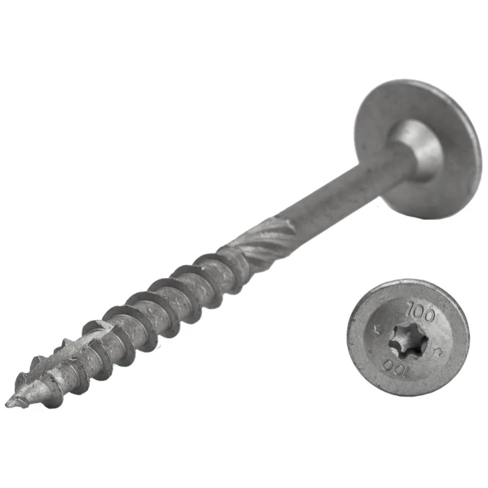 Træskrue m/skive & cutspids C3 TX40 8,0×50, pk/100