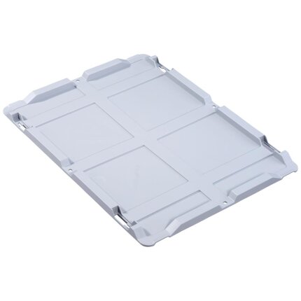 Lagerkasse grå plast 600×400×320 mm, åbne greb Lagerkasse grå plast 600×400×320 mm, åbne greb