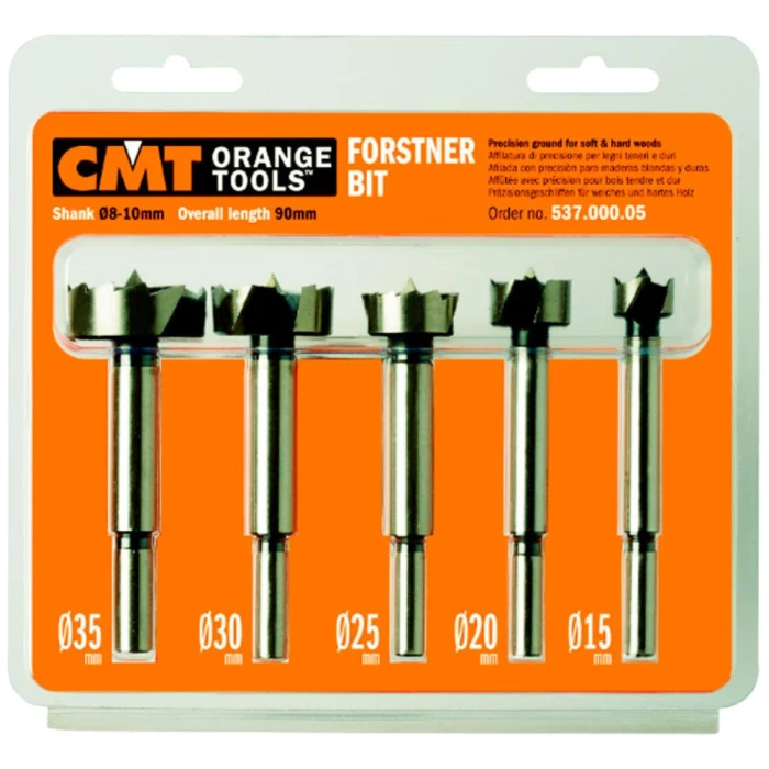 CMT forstnerbor 15-35mm K8-10, sæt 5stk