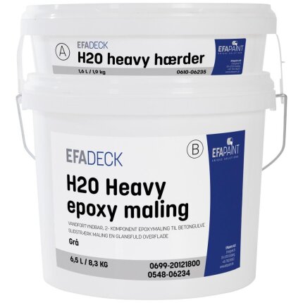 Efadeck H2O Heavy grå m/hærder 8ltr