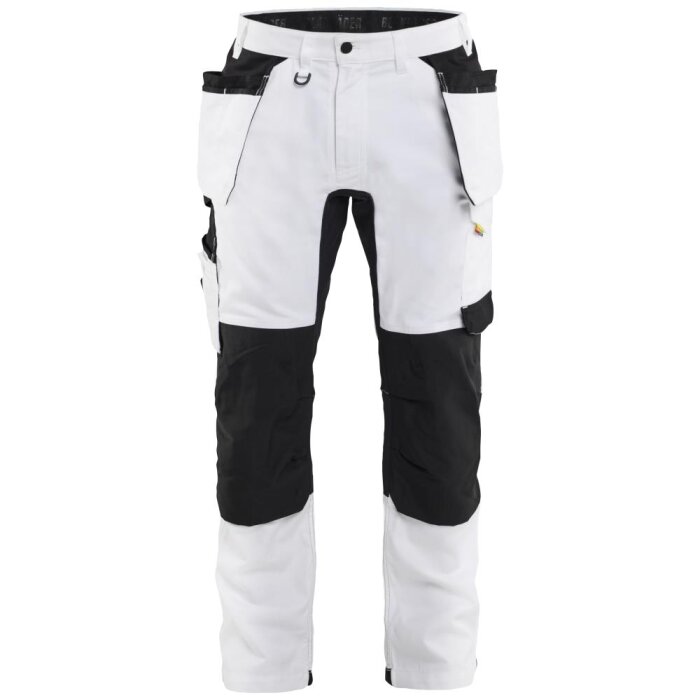 Arbejdsbuks 1770 stretch hvid/sort
