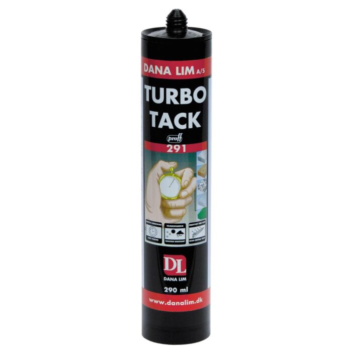 Danalim Turbo Tack 291 montagelim hvid 290 ml