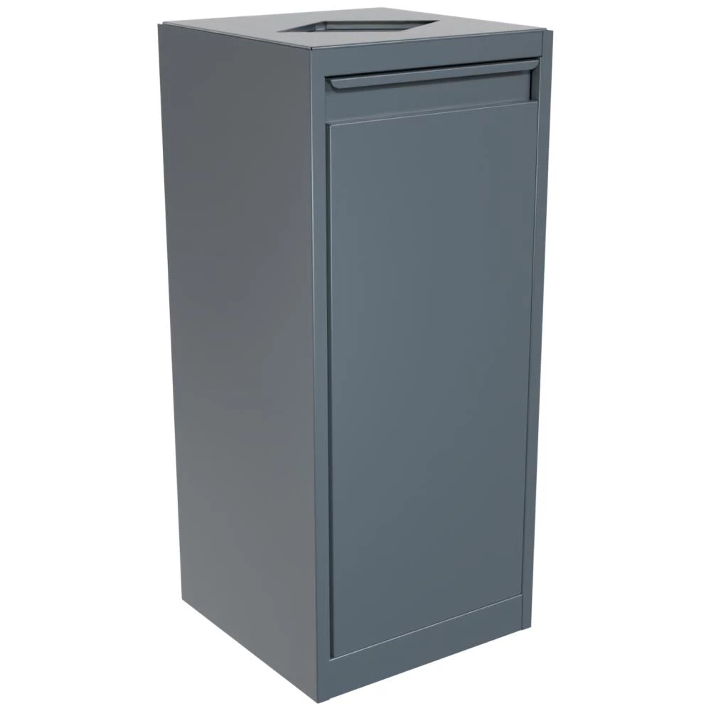 Affaldsbeholder m/lukket låg 800×350×350mm RAL7016 Affaldsbeholder m/lukket låg 800×350×350mm RAL7016