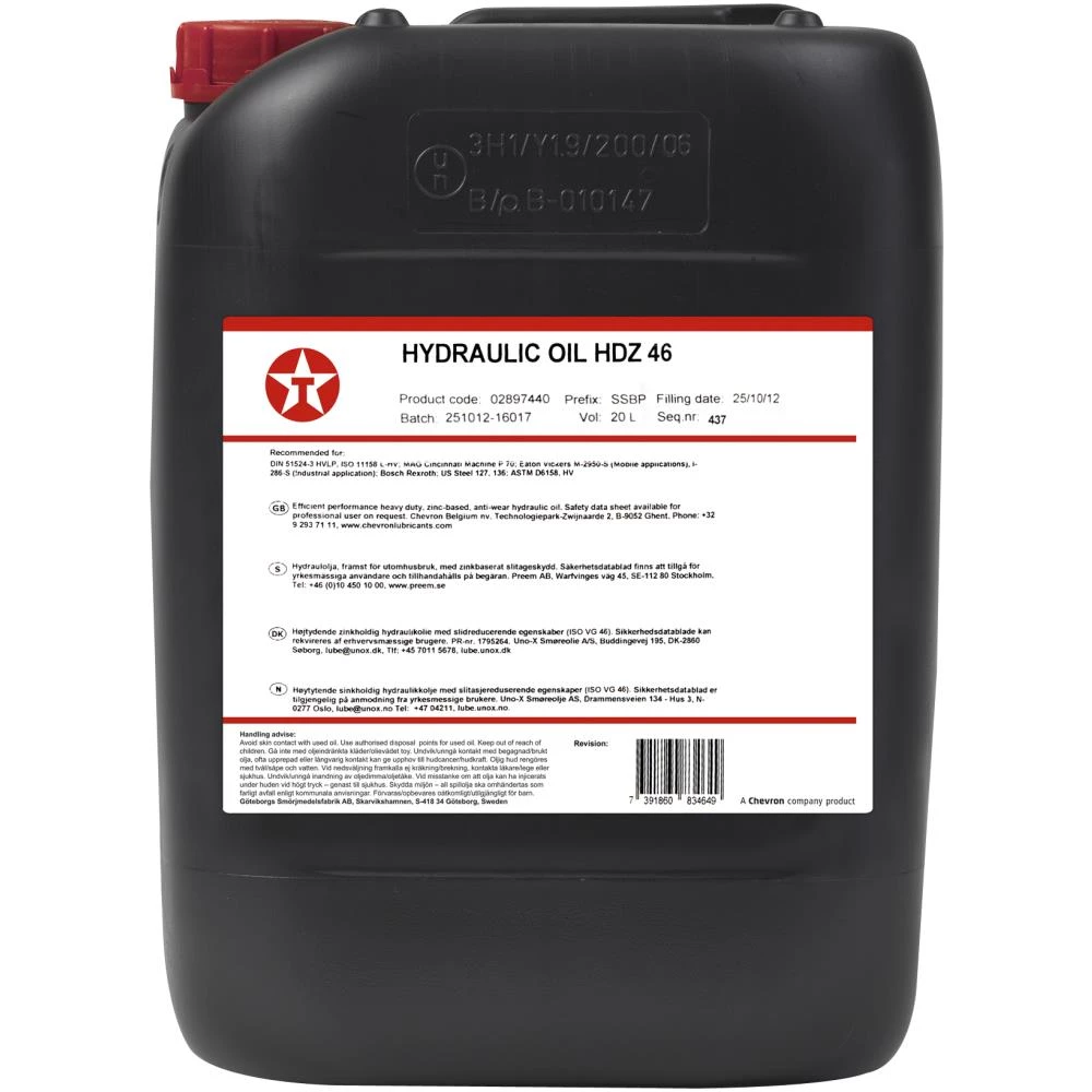 Rando hydraulikolie HDZ 46, 208 ltr Rando hydraulikolie HDZ 46, 208 ltr