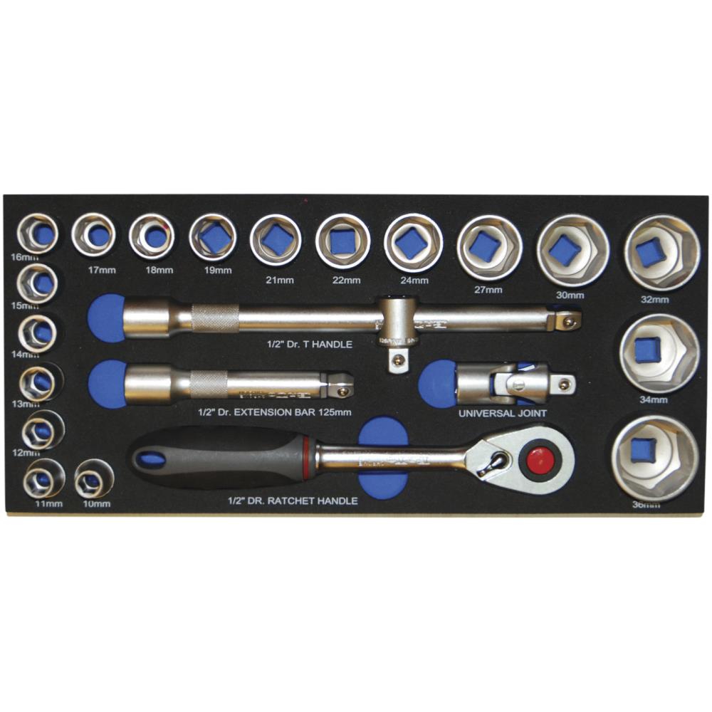 Topnøglesæt 1/2″ B-EVA8901 Topnøglesæt 1/2″ B-EVA8901