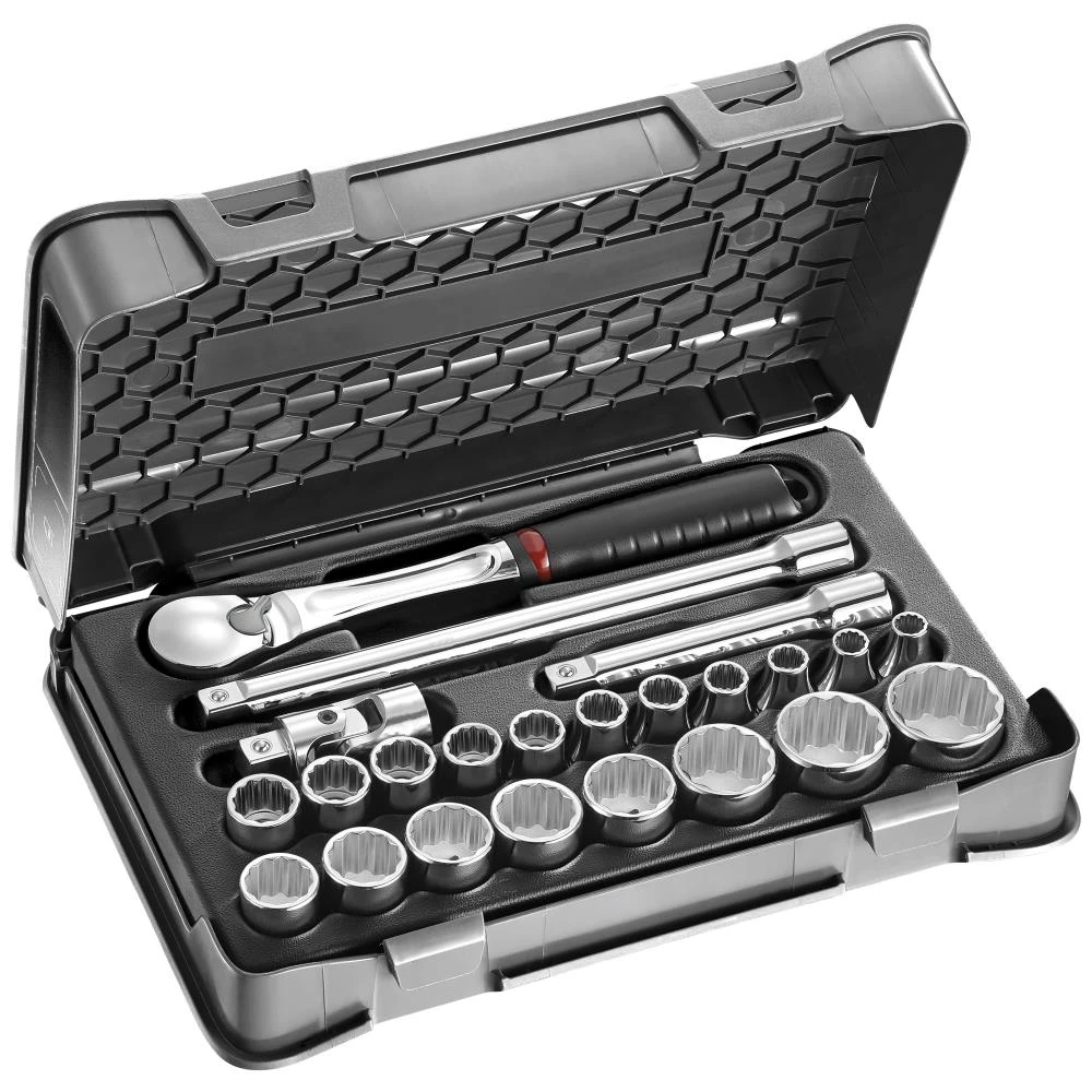 USAG 606 1/2B 1/2″ topnøglesæt, 23 dele USAG 606 1/2B 1/2″ topnøglesæt, 23 dele