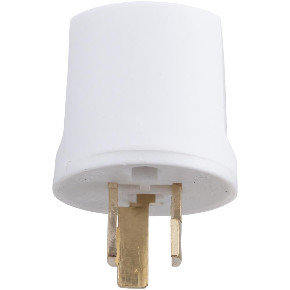 Lampestikprop m/jord hvid Lampestikprop m/jord hvid