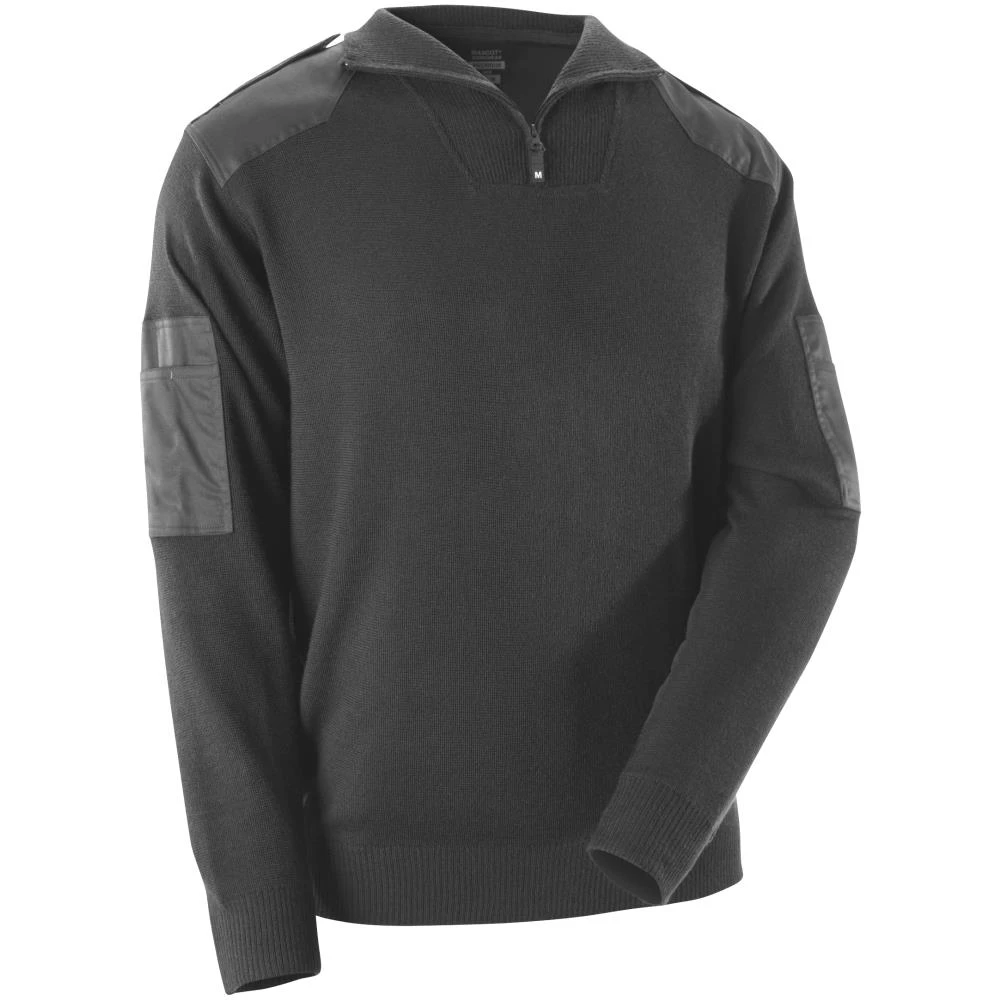 Nanterre striktrøje m/kort lynlås Nanterre striktrøje m/kort lynlås