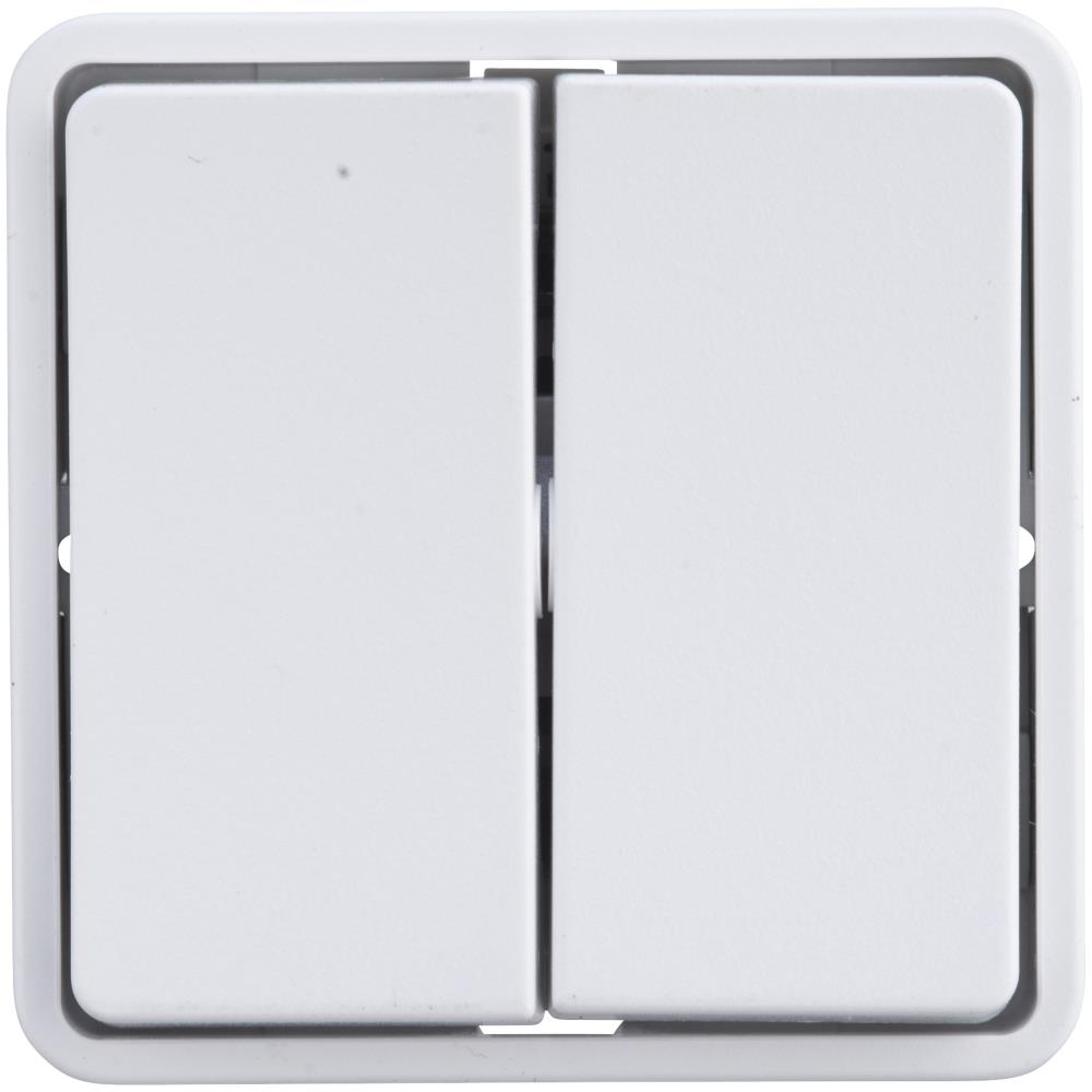 Afbryder Fuga m/koorespondance dobbelt hvid Afbryder Fuga m/koorespondance dobbelt hvid