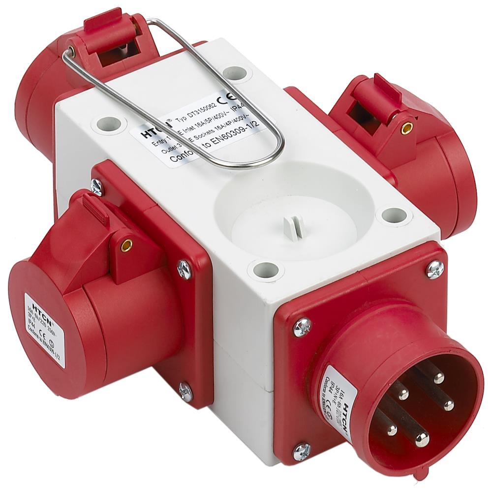 CEE forgrener 1 til 3 400V/230V/16A IP44 CEE forgrener 1 til 3 400V/230V/16A IP44