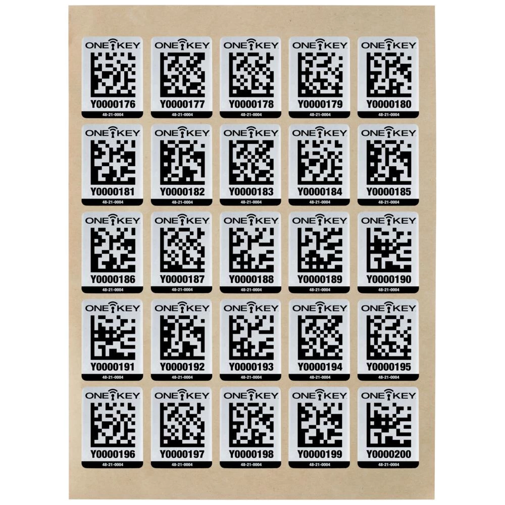 One-Key ID-mærker store t/metal AIDTLM-100, 25stk One-Key ID-mærker store t/metal AIDTLM-100, 25stk