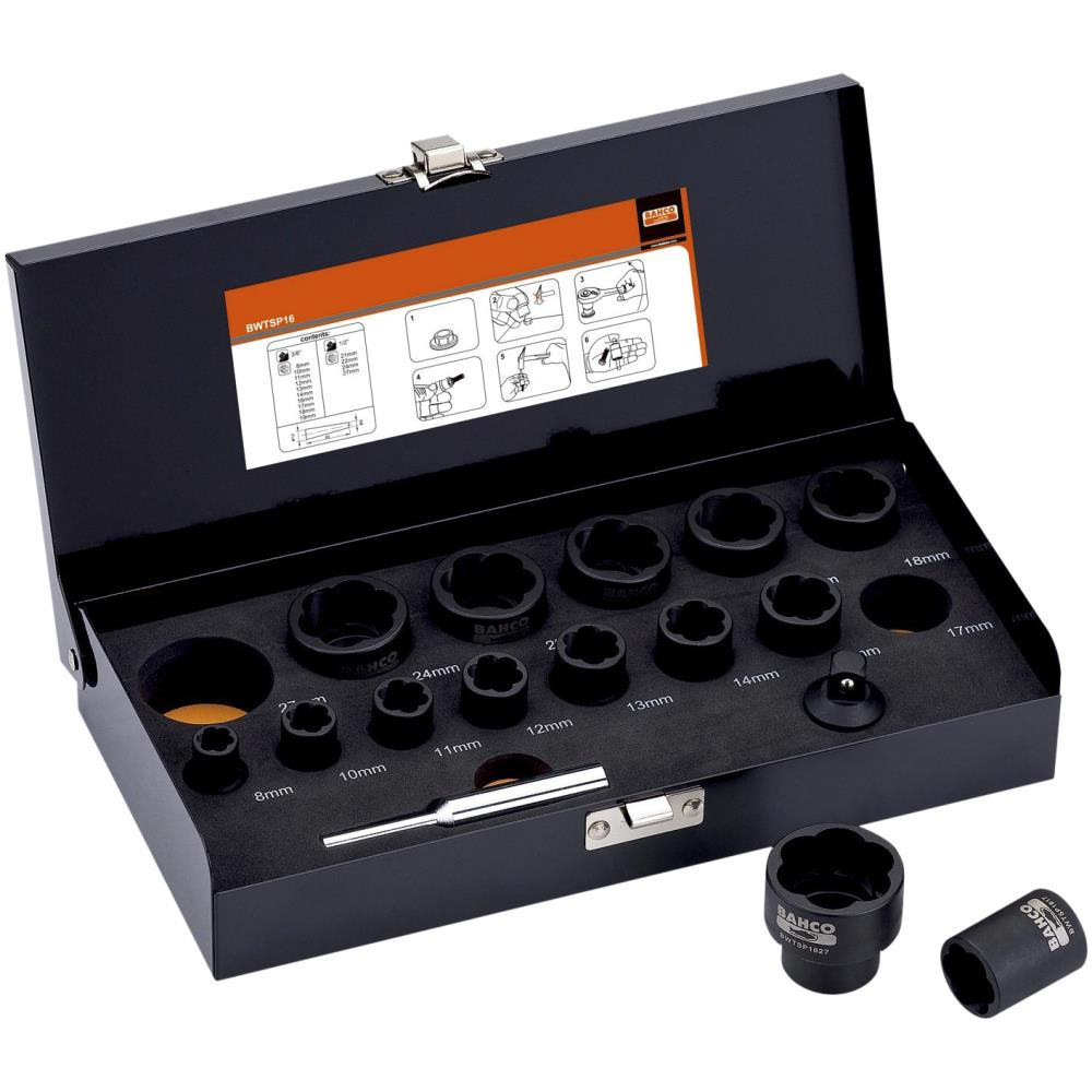 Twist topsæt 8-27mm BWTSP 16 dele Twist topsæt 8-27mm BWTSP 16 dele