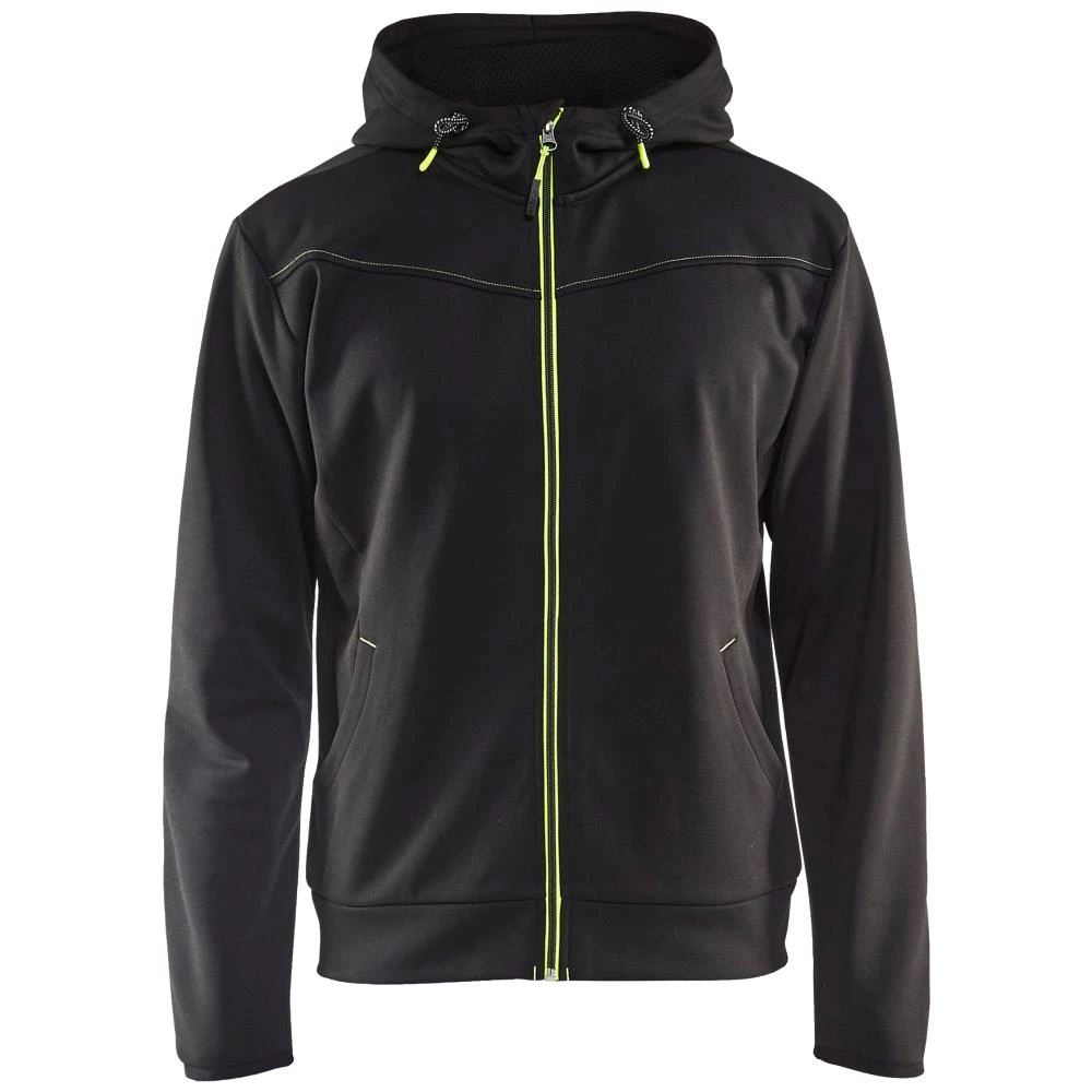 Hættetrøje 3363 full-zip sort/rød 3XL Hættetrøje 3363 full-zip sort/rød 3XL