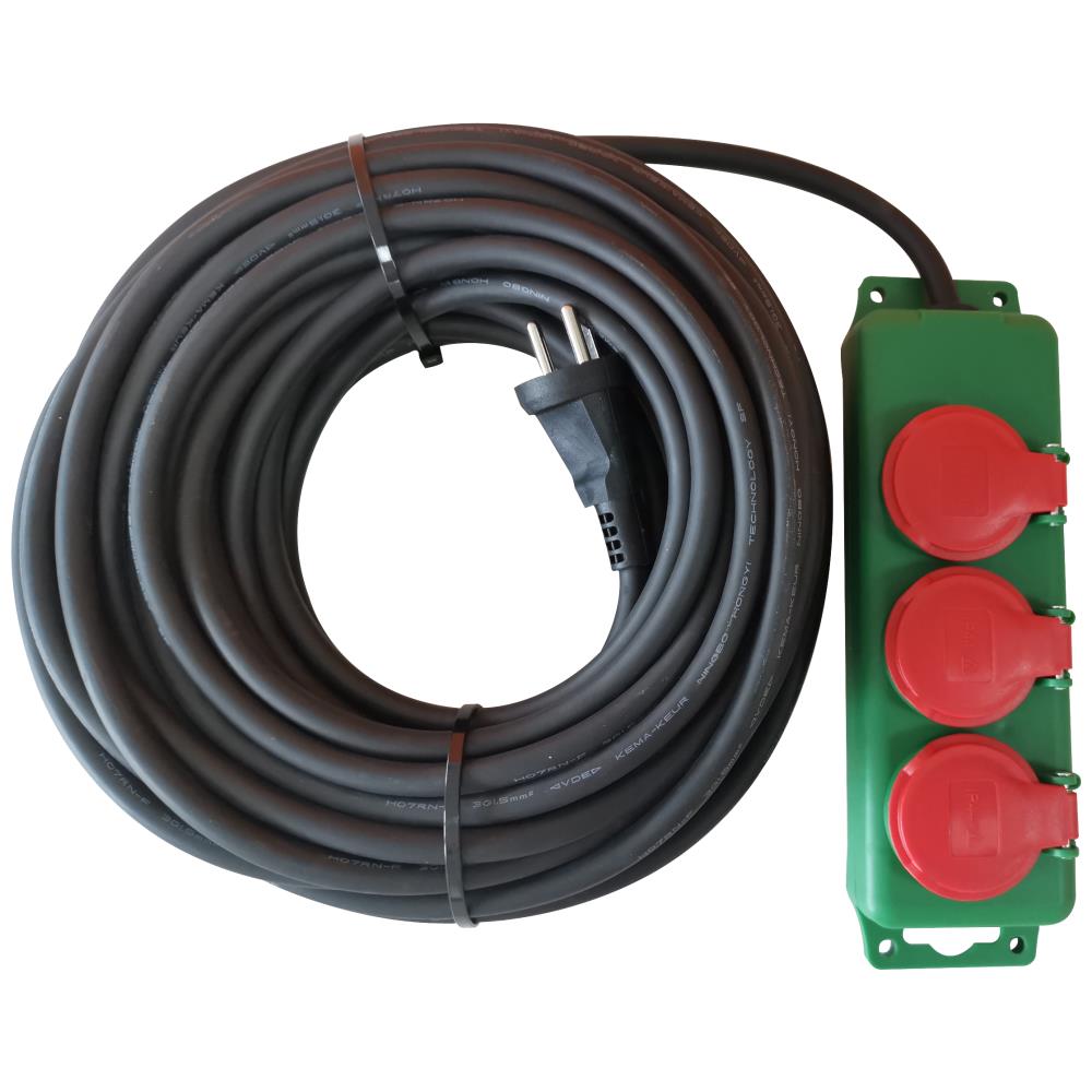 Kabelsæt 3G1,5 m/slagfast stikdåse IP44 20 mtr Kabelsæt 3G1,5 m/slagfast stikdåse IP44 20 mtr
