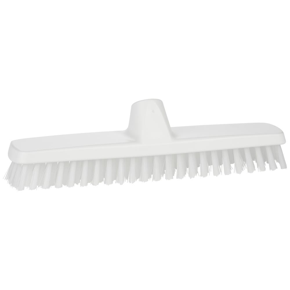 Gulvskrubbe 290mm, stive børster, hvid plast Gulvskrubbe 290mm, stive børster, hvid plast