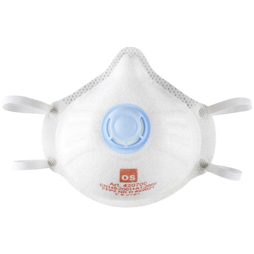 OS støvmaske m/ventil FFP2-V NR D, 12 stk OS støvmaske m/ventil FFP2-V NR D, 12 stk