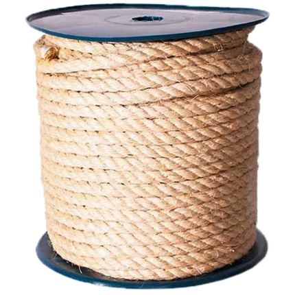 Sisalreb 3-slået natur 8mm 25m Sisalreb 3-slået natur 12mm 55m