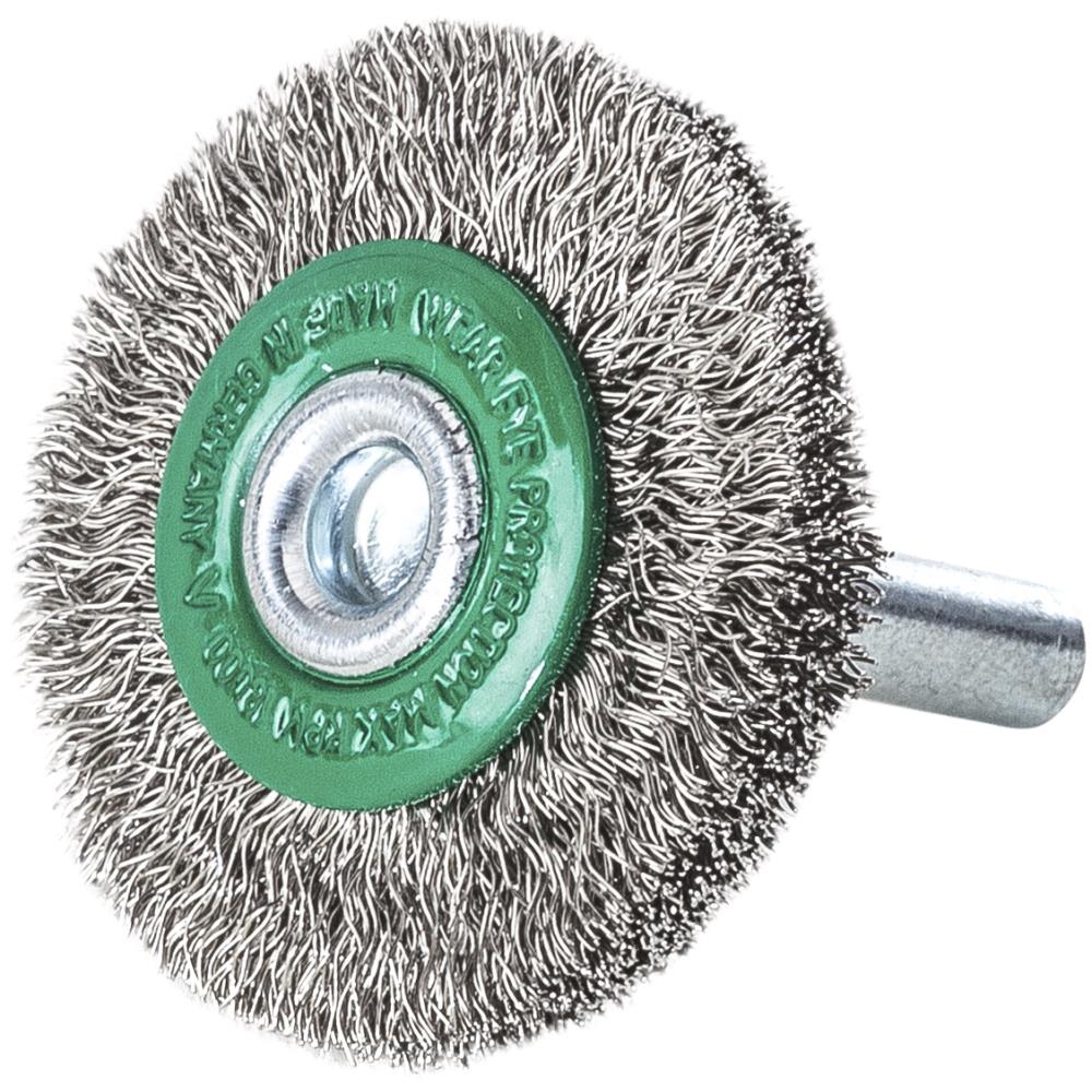 Skivebørste 6 mm skaft rustfri Skivebørste 6 mm skaft rustfri