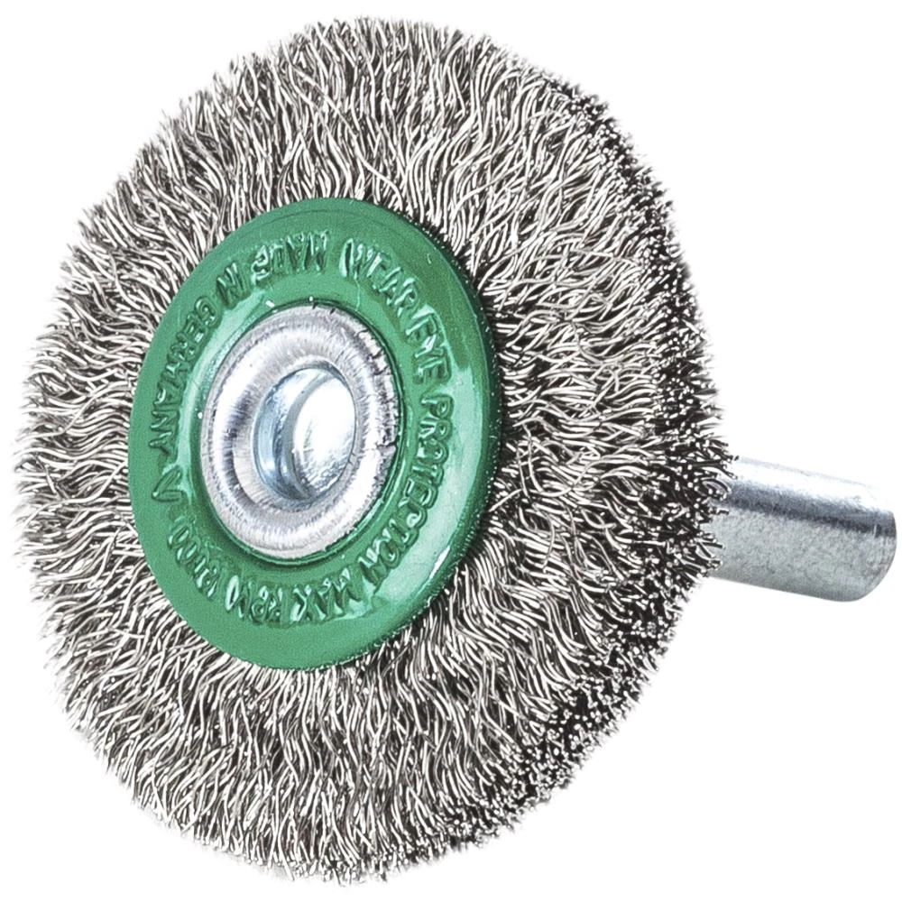 Skivebørste 6 mm skaft rustfri Skivebørste 6 mm skaft rustfri