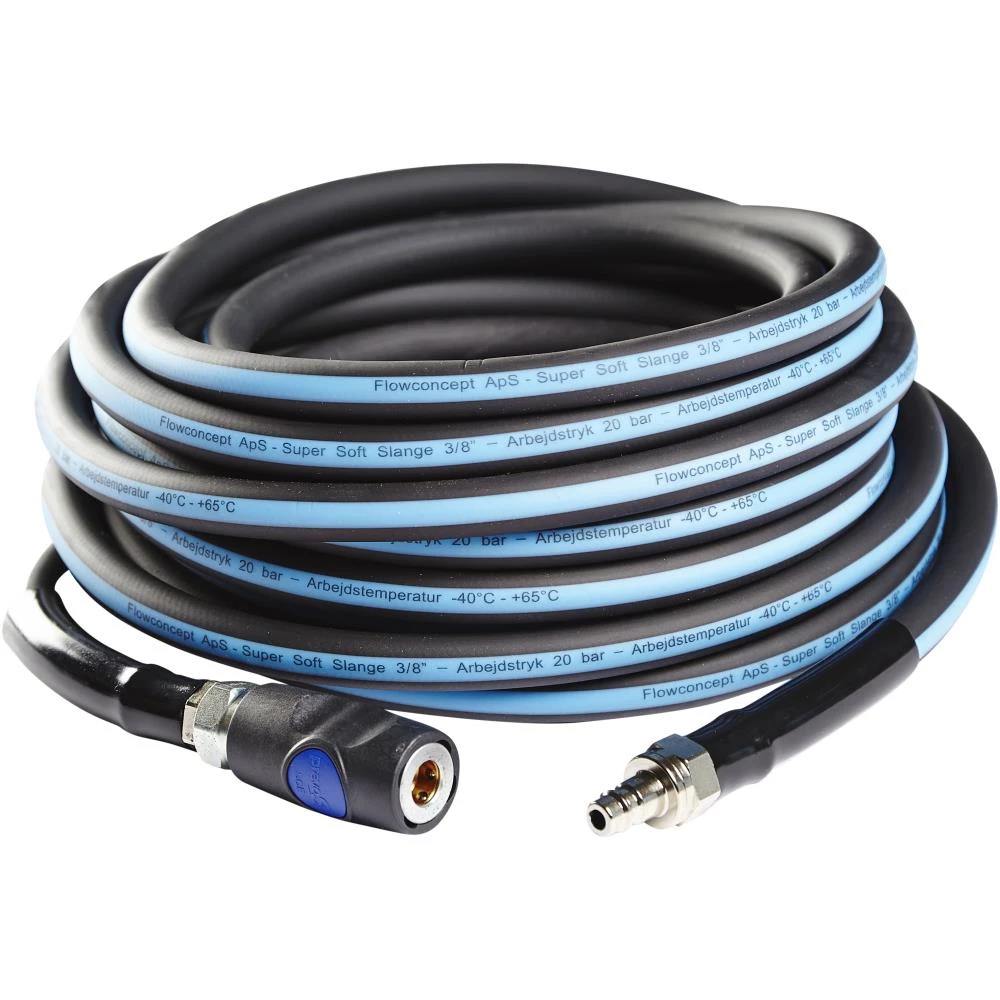 SuperSoft slange 3/8″×10mtr. m/sikk.kobl&sikk.nip SuperSoft slange 3/8″×10mtr. m/sikk.kobl&sikk.nip