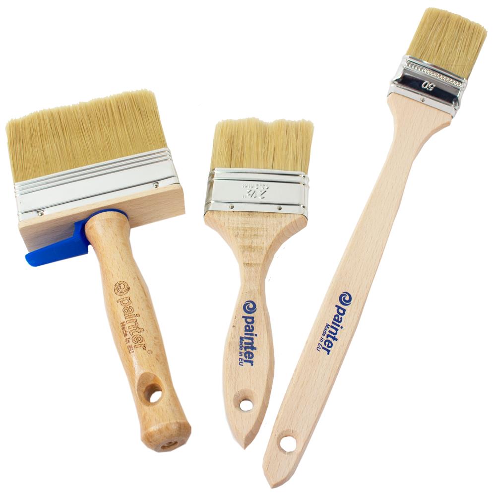 Penselsæt, anstryger-flad-radiator, 3 stk Penselsæt, anstryger-flad-radiator, 3 stk