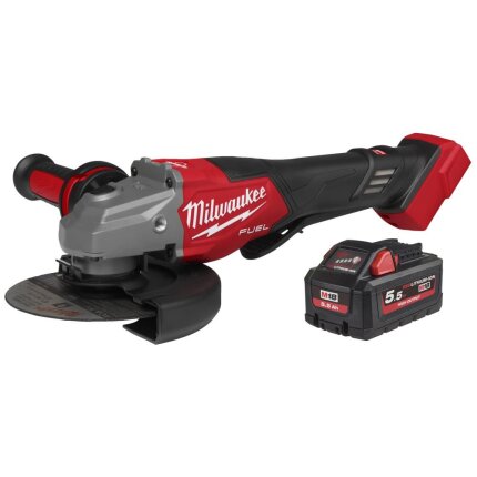 Sampak M18: Vinkelsliber FSAG125X-0 + batteri B5 Sampak M18: Vinkelsliber FSAG125X-0 + batteri B5