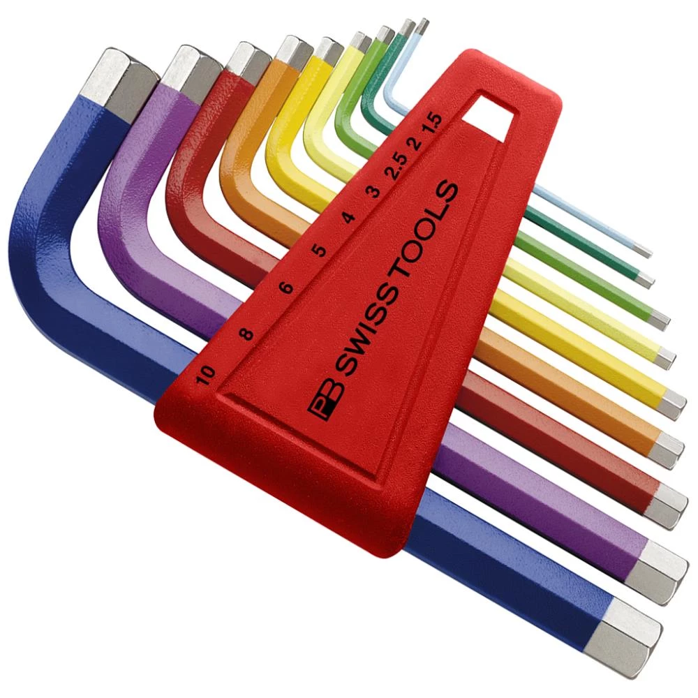 Stiftnøglesæt PB 210HRB farvet 1,5-10mm 9stk Stiftnøglesæt PB 210HRB farvet 1,5-10mm 9stk