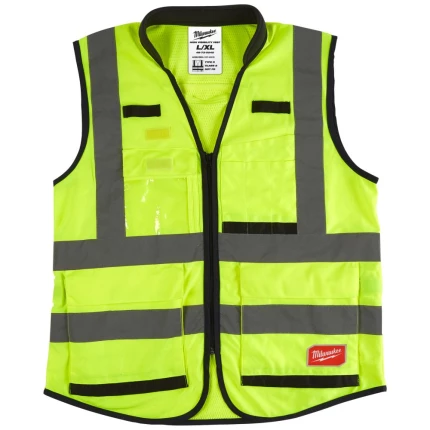 Sikkerhedsvest Premium m/15 lommer Hi-vis Sikkerhedsvest Premium m/15 lommer Hi-vis