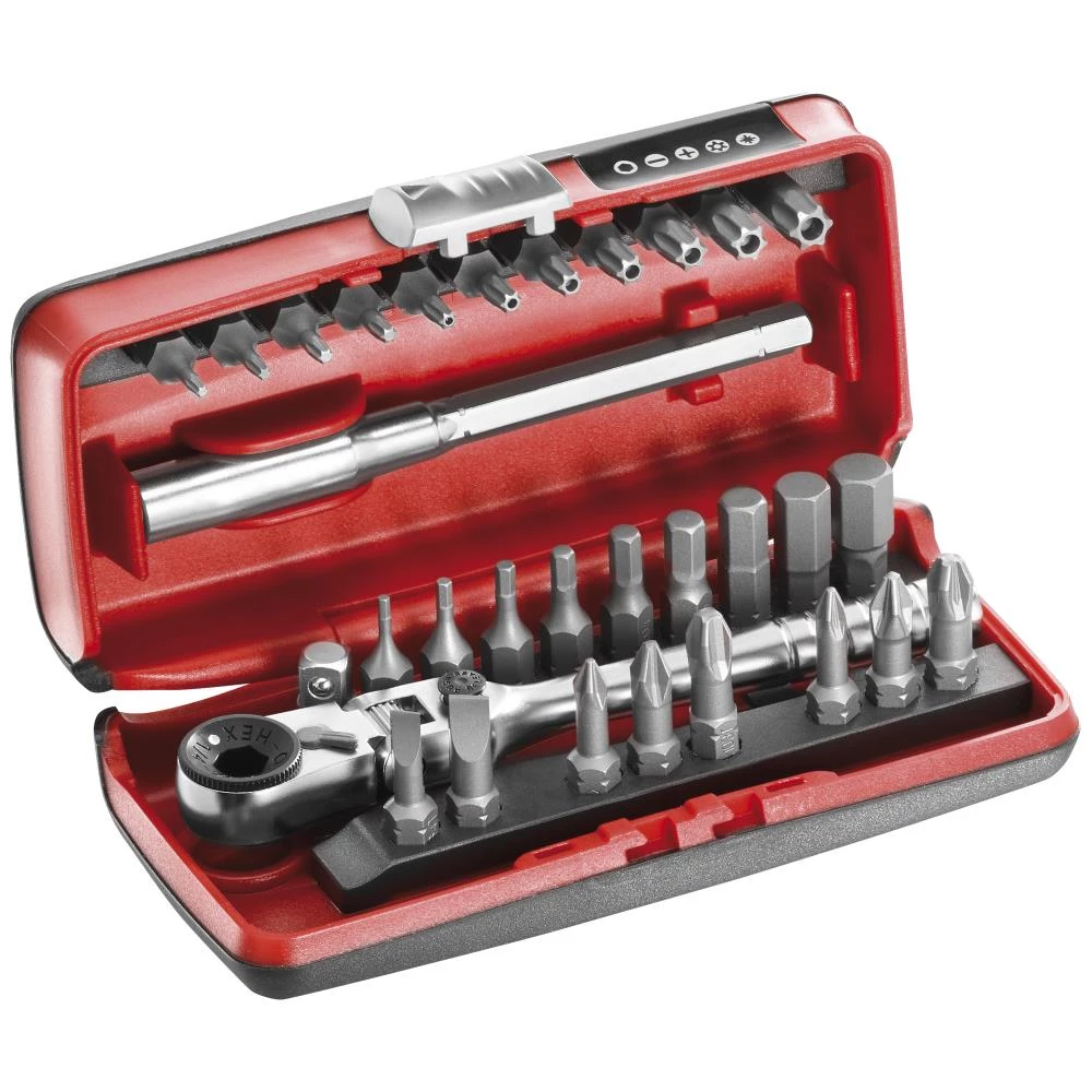 USAG 606 1/4 SK bitssæt m/skraldenøgle USAG 606 1/4 SK bitssæt m/skraldenøgle