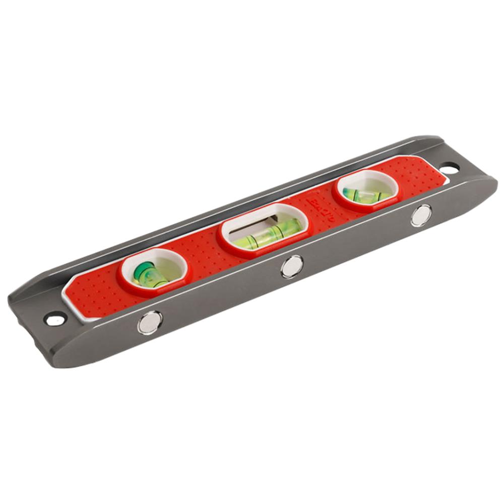 Torpedo-vaterpas 9″/225mm, aluminium m/3 magneter Torpedo-vaterpas 9″/225mm, aluminium m/3 magneter