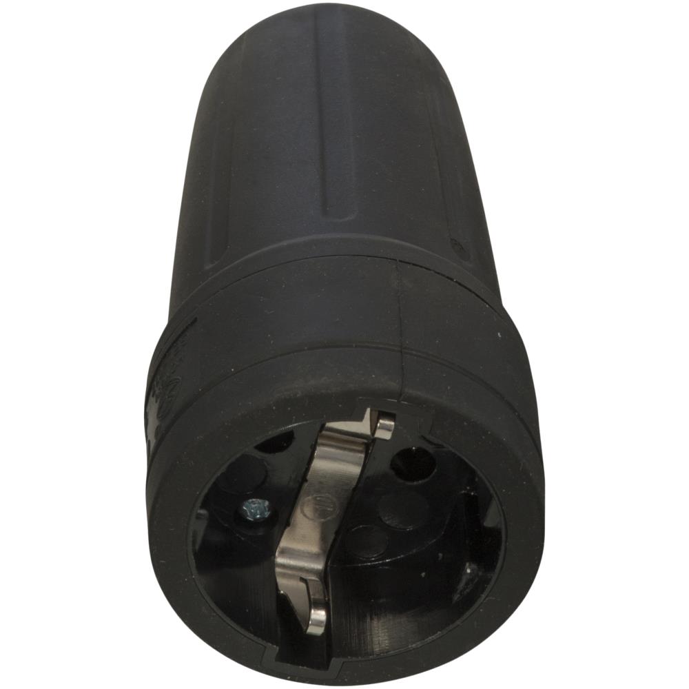 Forlængerled Schuko 16A IP44 sort Forlængerled Schuko 16A IP44 sort