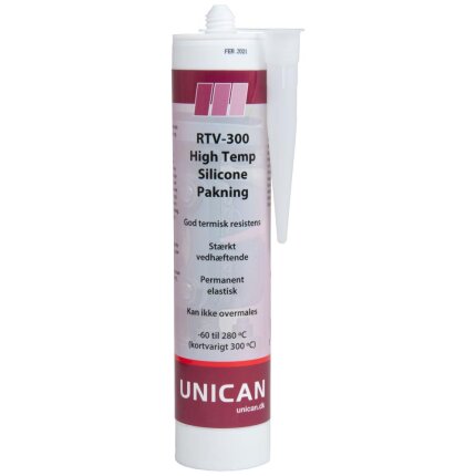 Unican RTV-300 HighTemp rød siliconepakning 310ml