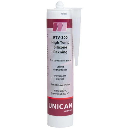 Unican RTV-300 HighTemp rød siliconepakning, 310ml