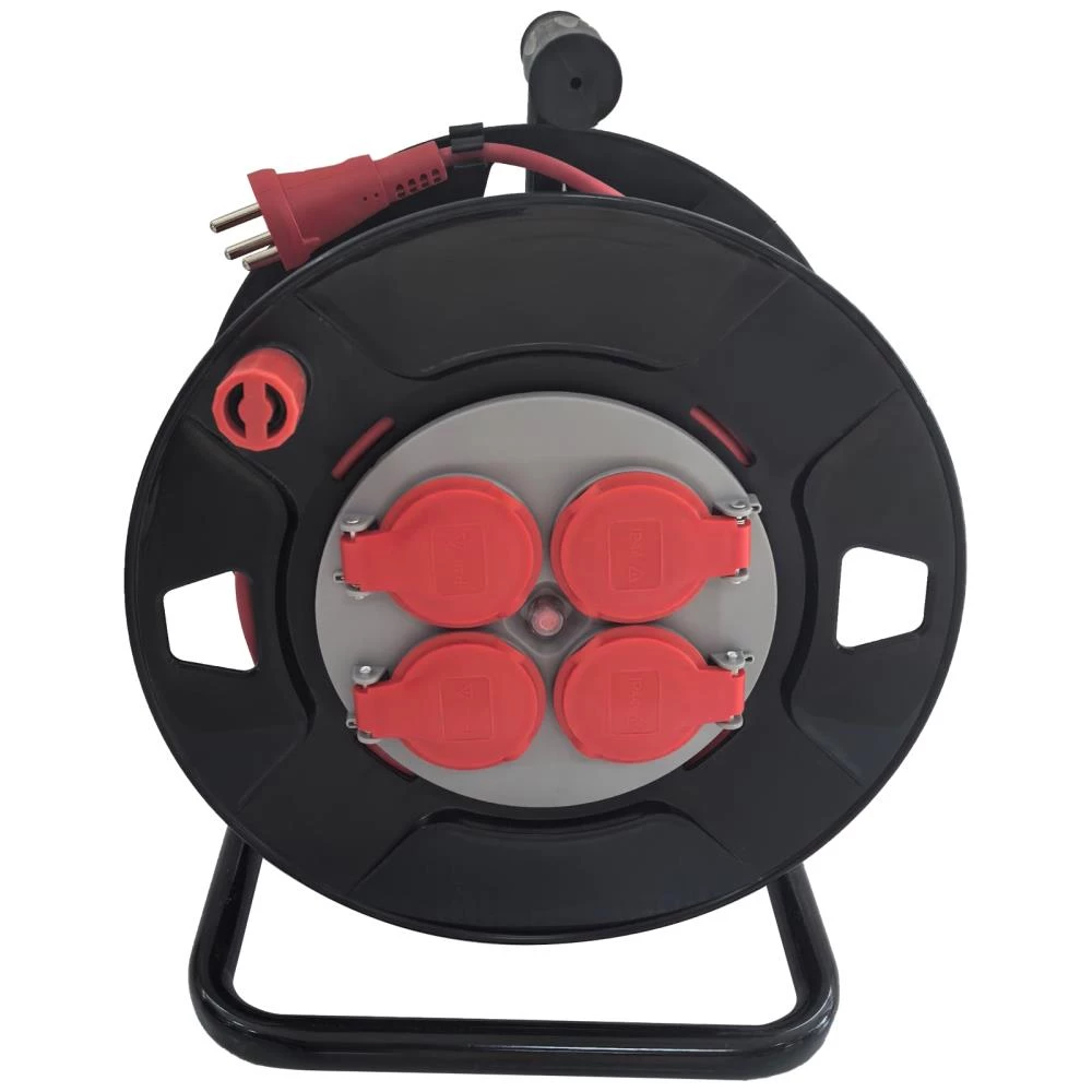 E-Line kabeltromle m/jord 4×udt. 230V/10A IP44 E-Line kabeltromle m/jord 4×udt. 230V/10A IP44