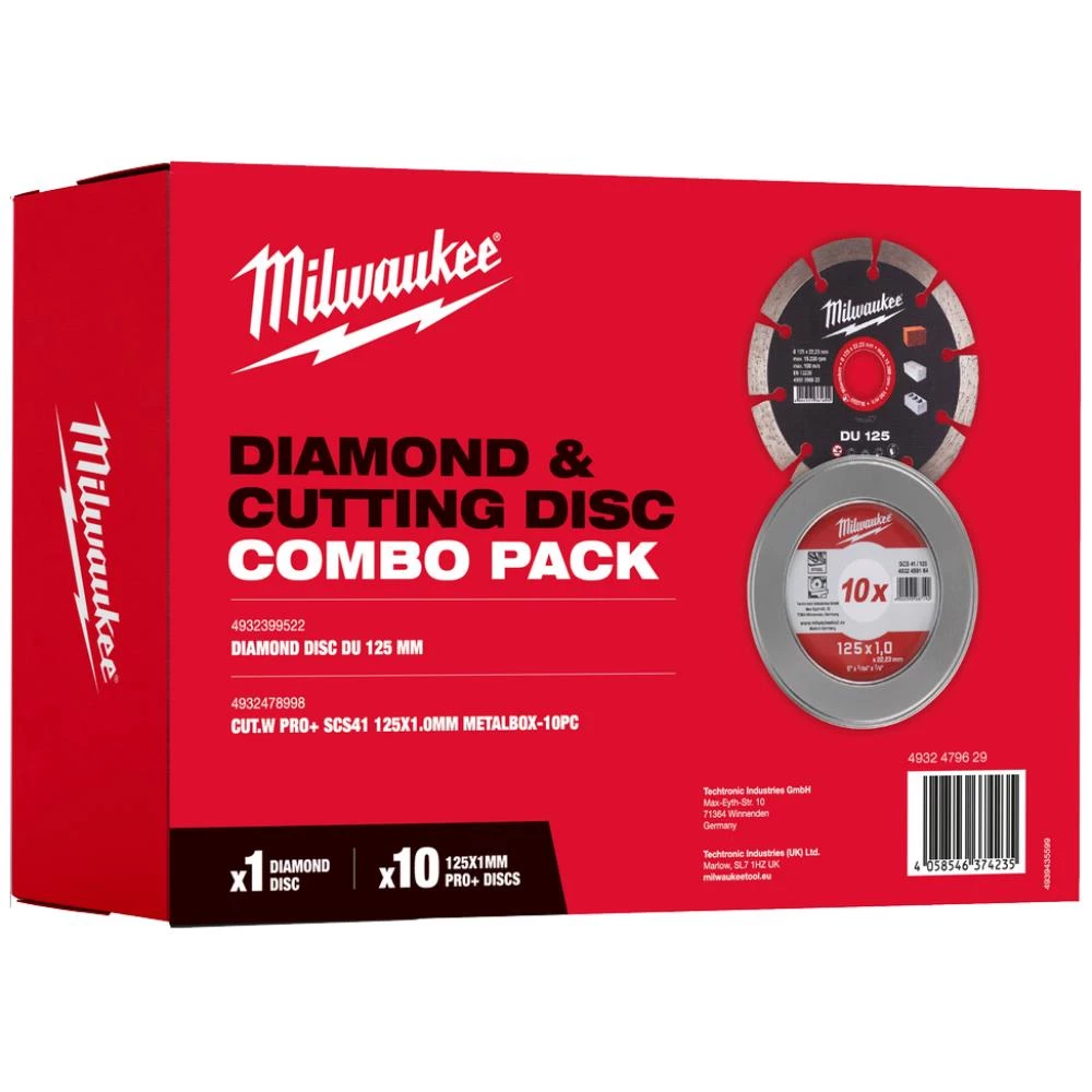 Metal- og diamantskæreskivesæt 125mm Metal- og diamantskæreskivesæt 125mm