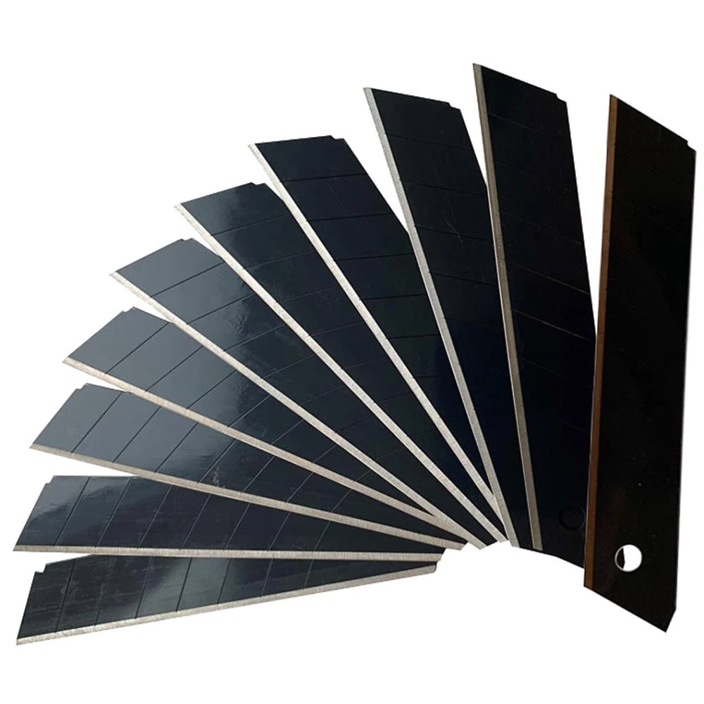 Knæk-af knivblade t/hobbykniv 18mm sorte, 10stk Knæk-af knivblade t/hobbykniv 18mm sorte, 10stk