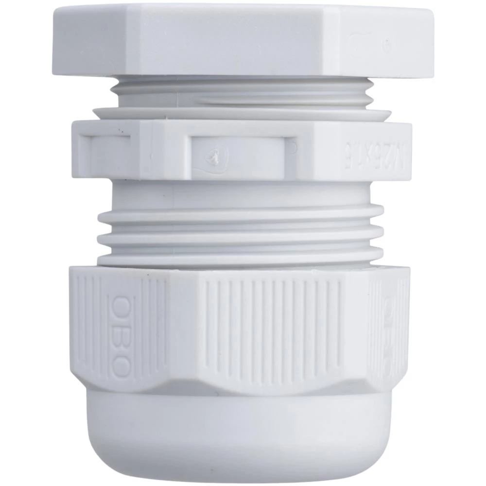 Forskruning m/møtrik 25 mm IP68 grå Forskruning m/møtrik 25 mm IP68 grå