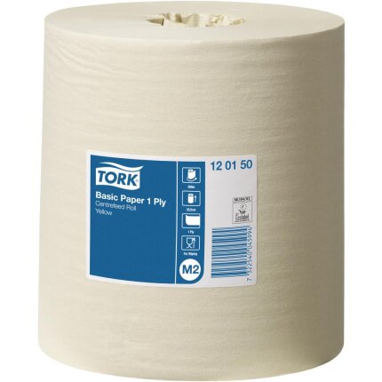 Tork håndklæderulle Basic M1 gul 115mtr, 11 rl