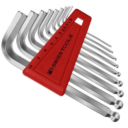 Stiftnøglesæt PB 212 H kort m/kugle 1,5-10mm 9stk