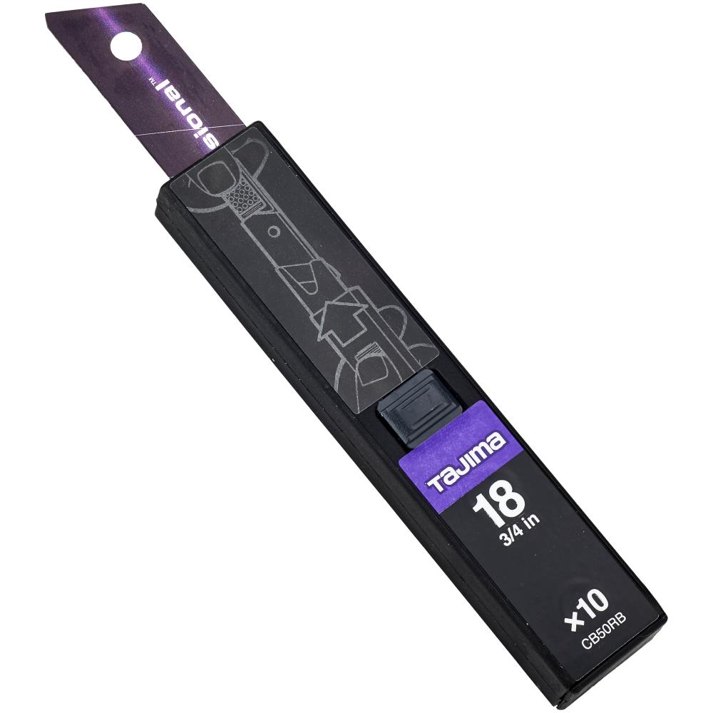 Premium knæk-af knivblad 25 mm sort, 10 stk Premium knæk-af knivblad 25 mm sort, 10 stk