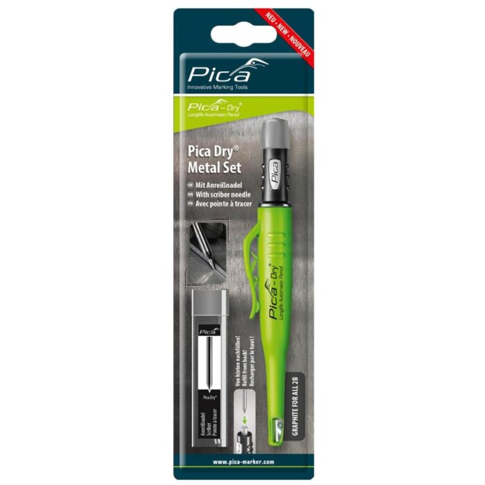 Pica Dry ridsesæt t/metal, ridsespids+blyant 2B