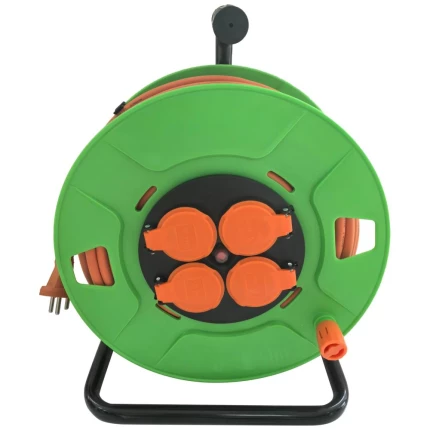 Bandit kabeltromle m/jord 4×udt. 230V/13A IP44 40m