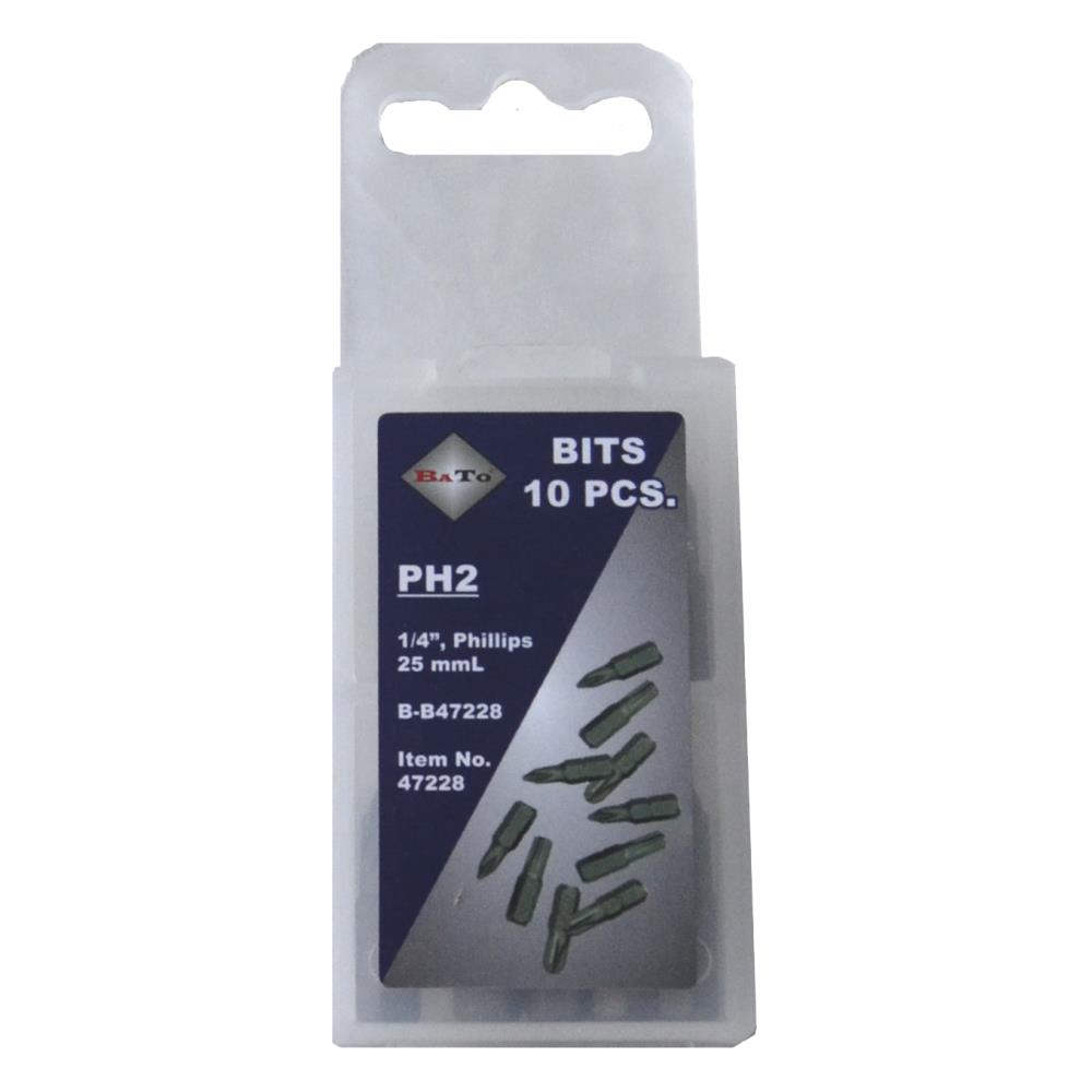 Bits 1/4″ PZ2 L:25 mm pk/10 Bits 1/4″ PZ2 L:25 mm pk/10