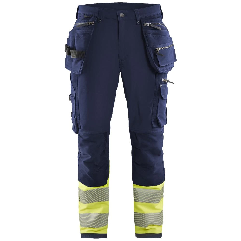 Hi-vis buks 1993 4-vejs stretch sort/gul C44 Hi-vis buks 1993 4-vejs stretch sort/gul C44