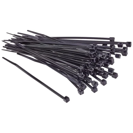Kabelbinder sort nylon 2,5×100mm, 100stk