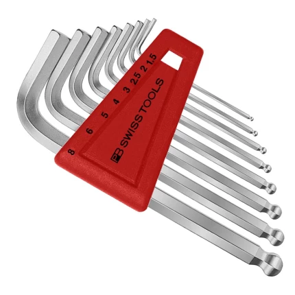 Stiftnøglesæt PB 212 H kort m/kugle 1,5-5,0mm 6stk Stiftnøglesæt PB 212 H kort m/kugle 1,5-5,0mm 6stk