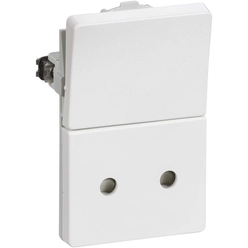 Stikkontakt Fuga enkel 1,5 modul m/afbryder hvid Stikkontakt Fuga enkel 1,5 modul m/afbryder hvid